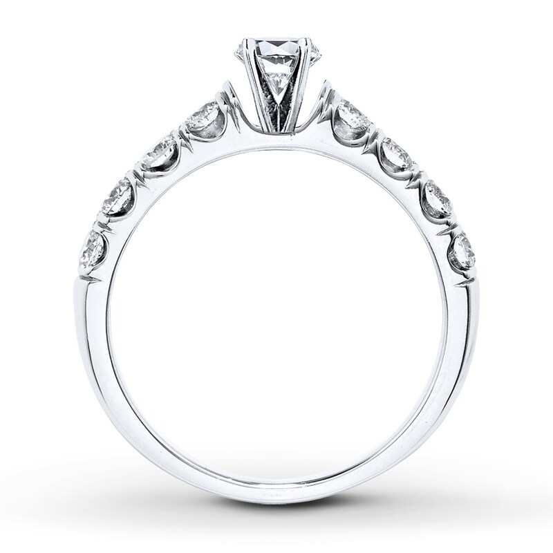 Main Image 2 of Previously Owned Diamond Ring Setting 3/4 ct tw Round-cut 14K White Gold