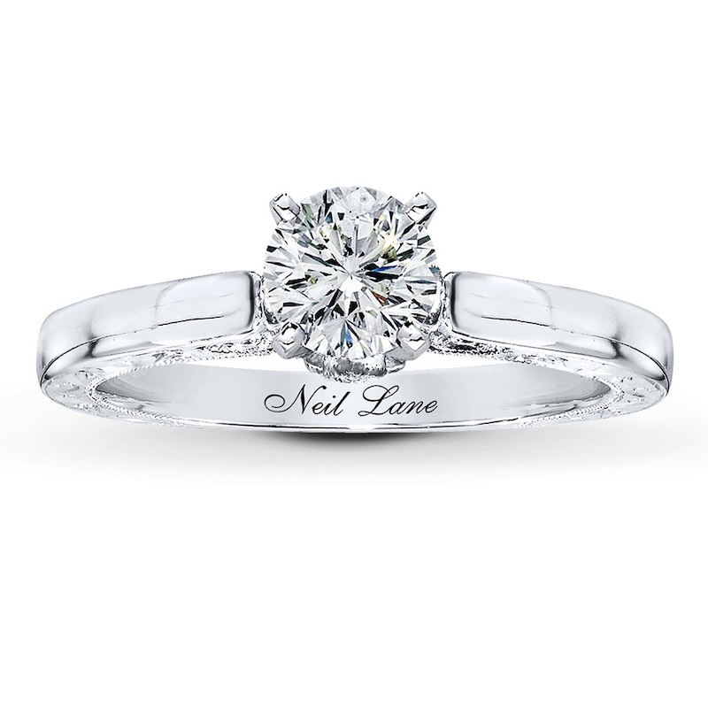 Main Image 3 of Previously Owned Neil Lane Ring Setting 1/20 ct tw Diamonds 14K White Gold