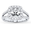 Thumbnail Image 1 of Previously Owned Diamond Ring Setting 1 ct tw Ideal Round-cut 18K White Gold