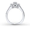 Thumbnail Image 2 of Previously Owned Diamond Ring Setting 1 ct tw Ideal Round-cut 18K White Gold