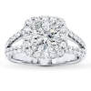 Thumbnail Image 3 of Previously Owned Diamond Ring Setting 1 ct tw Ideal Round-cut 18K White Gold