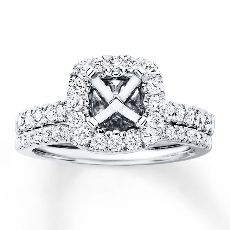 Main Image 1 of Previously Owned Certified Diamond Bridal Setting 3/4 ct tw Round-cut 14K Gold