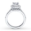 Thumbnail Image 2 of Previously Owned Certified Diamond Bridal Setting 3/4 ct tw Round-cut 14K Gold