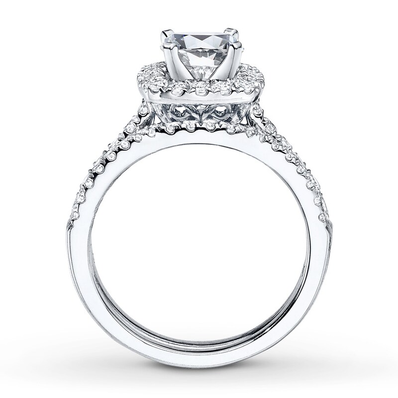 Main Image 2 of Previously Owned Certified Diamond Bridal Setting 3/4 ct tw Round-cut 14K Gold