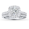Thumbnail Image 3 of Previously Owned Certified Diamond Bridal Setting 3/4 ct tw Round-cut 14K Gold
