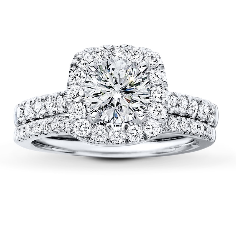 Main Image 3 of Previously Owned Certified Diamond Bridal Setting 3/4 ct tw Round-cut 14K Gold