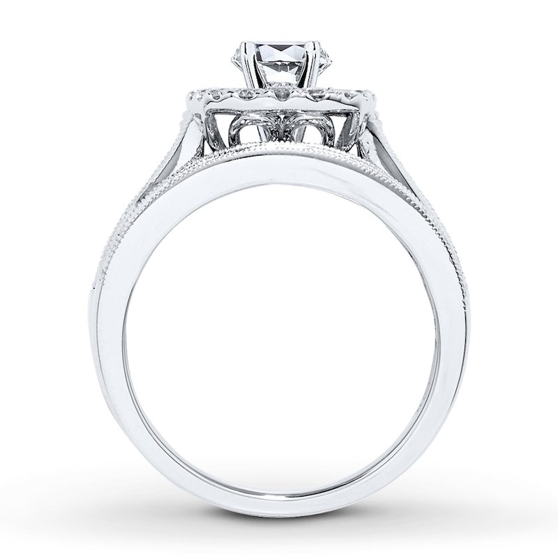 Main Image 2 of Previously Owned Diamond Bridal Setting 1-1/2 ct tw Round-cut 14K White Gold