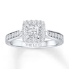 Thumbnail Image 0 of Previously Owned THE LEO Diamond Ring 3/4 ct tw Princess & Round-cut 14K White Gold
