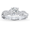 Thumbnail Image 3 of Previously Owned Diamond Ring Setting 3/8 ct tw Round-cut 14K White Gold