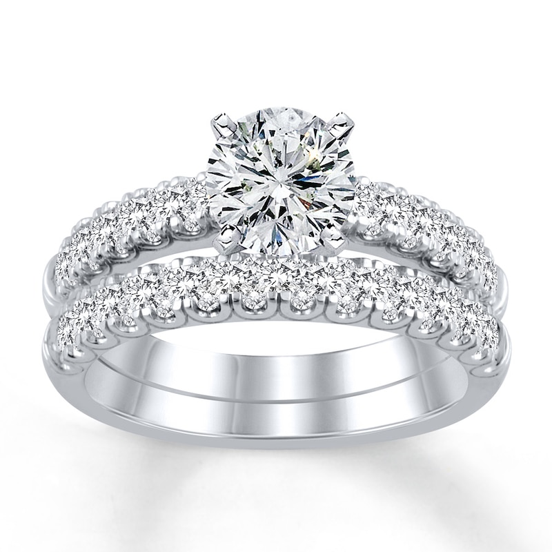 Main Image 3 of Previously Owned Diamond Bridal Setting 1 carat tw Round 14K White Gold