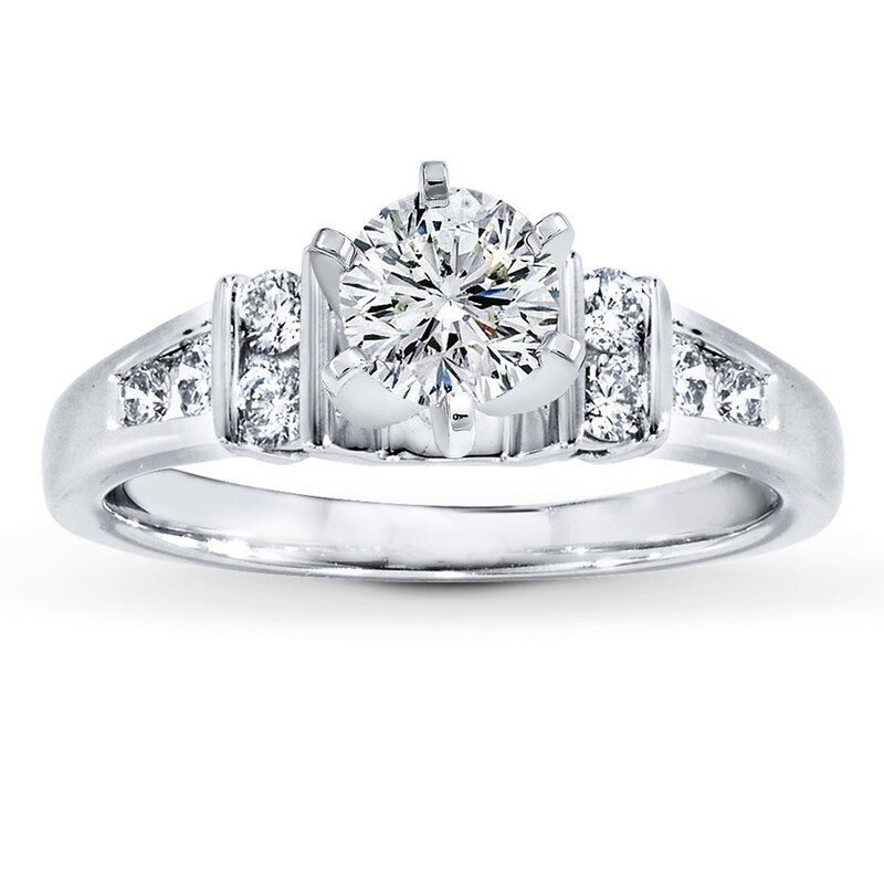 Main Image 3 of Previously Owned Diamond Ring Setting 1/3 ct tw Round-cut 14K White Gold
