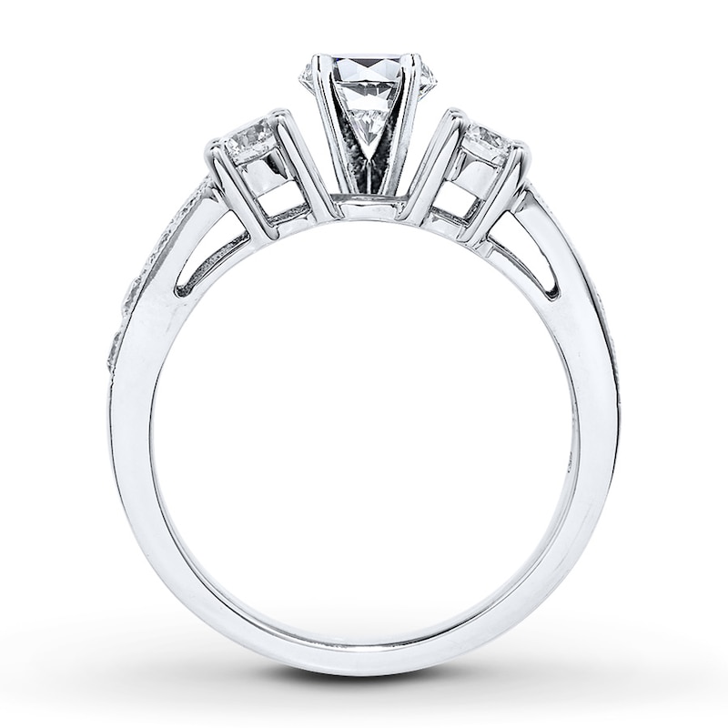 Main Image 2 of Previously Owned Diamond Ring Setting 3/4 ct tw Round-cut 14K White Gold