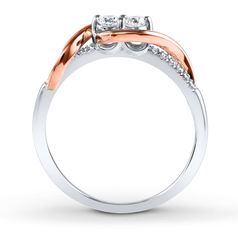 Main Image 2 of Previously Owned Ever Us Two-Stone Ring 1/2 ct tw Diamonds 14K Two-Tone Gold