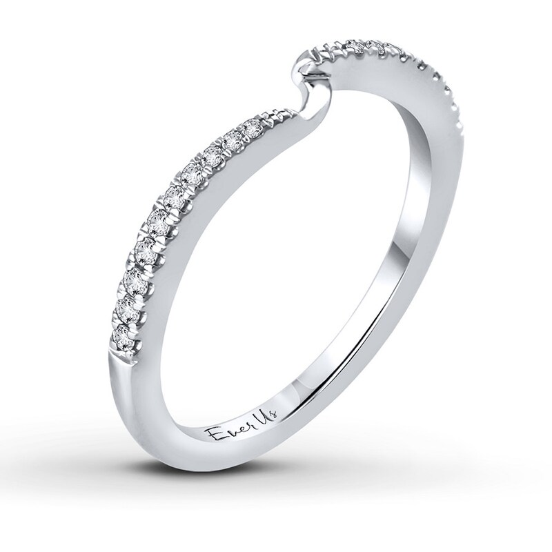 Main Image 2 of Previously Owned Ever Us Diamond Band 1/8 ct tw Round-cut 14K White Gold
