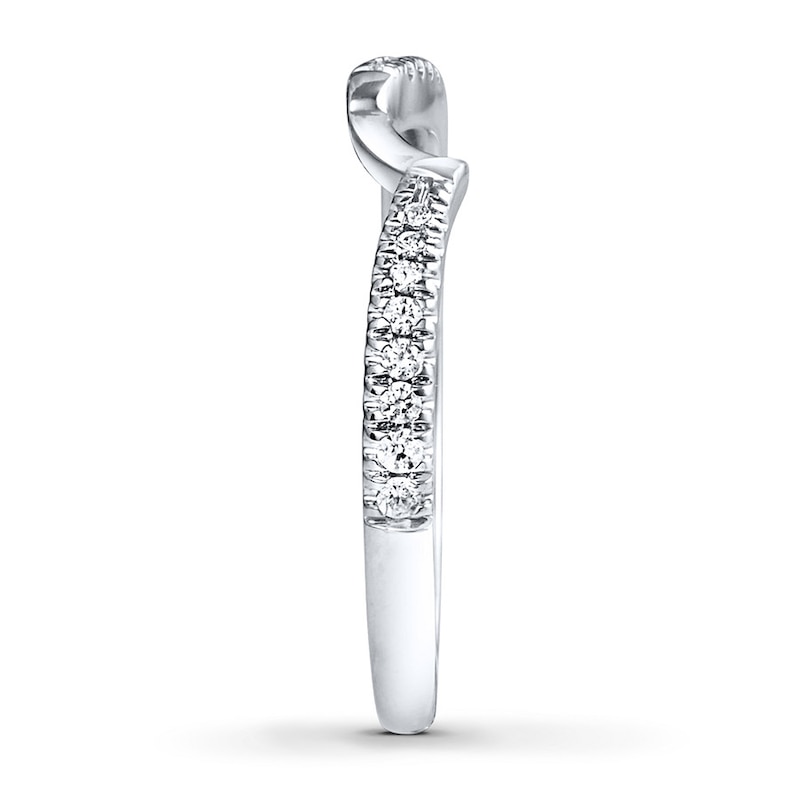 Main Image 4 of Previously Owned Ever Us Diamond Band 1/8 ct tw Round-cut 14K White Gold