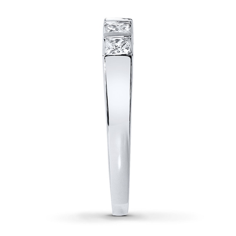 Main Image 3 of Previously Owned Diamond Anniversary Band 3/4 ct tw Princess-cut 18K White Gold