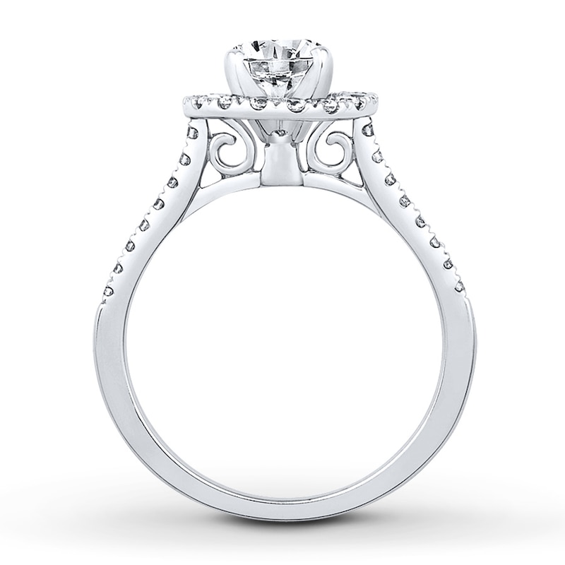 Previously Owned Diamond Bridal Setting / ct tw Round-cut 14K White Gold