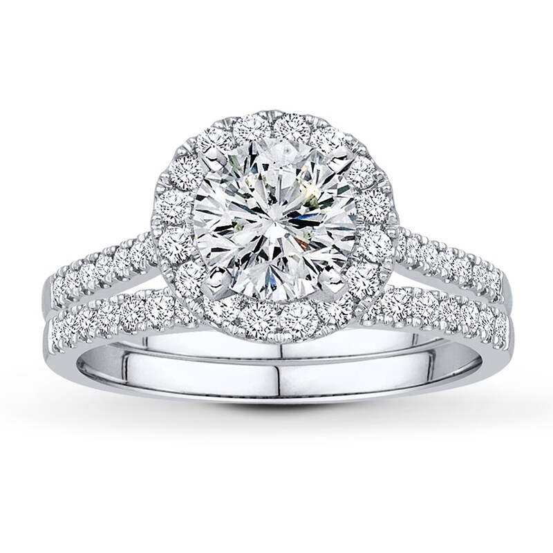 Main Image 3 of Previously Owned Diamond Bridal Setting 1/2 ct tw Round-cut 14K White Gold