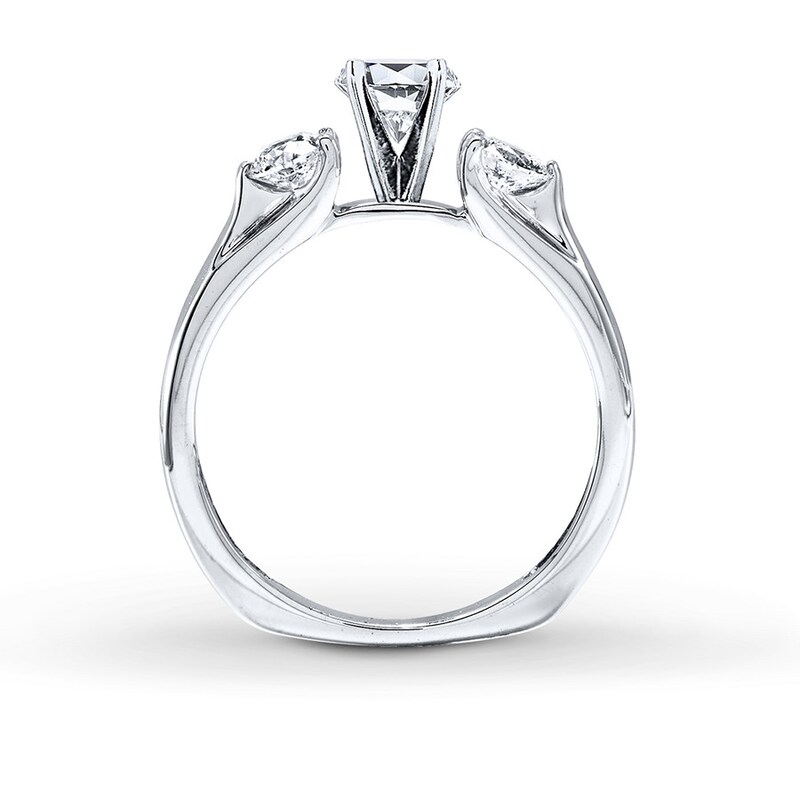 Main Image 2 of Previously Owned Diamond Ring Setting 1/2 ct tw Round-cut 18K White Gold