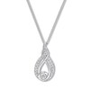 Thumbnail Image 1 of Previously Owned Interwoven Diamond Necklace 1/10 ct tw Sterling Silver