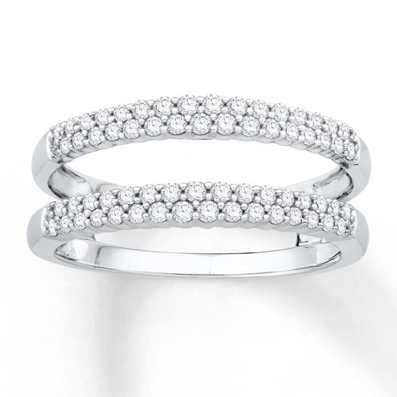 Main Image 1 of Previously Owned Diamond Enhancer Ring 1/2 ct tw Round-cut 14K White Gold
