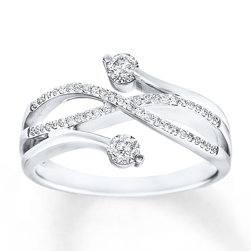 Main Image 1 of Previously Owned Diamond Ring 1/3 ct tw Round-cut 10K White Gold