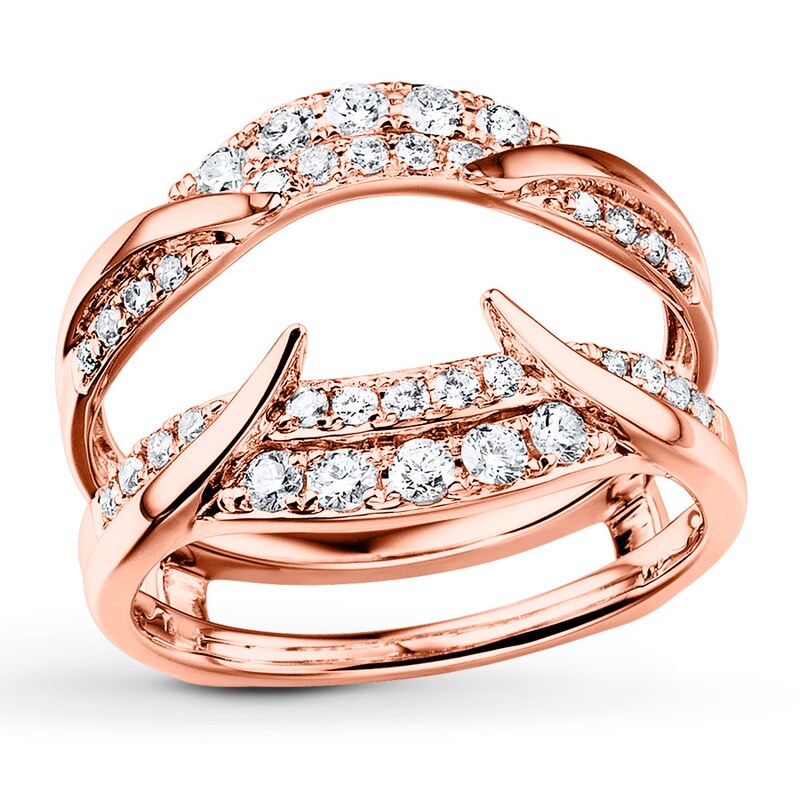 Main Image 4 of Previously Owned Diamond Enhancer Ring 5/8 ct tw Round-cut 14K Rose Gold