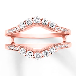 Previously Owned Diamond Enhancer Ring 5/8 ct tw Round-cut 14K Rose Gold