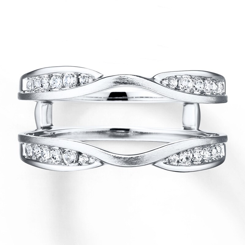 Main Image 4 of Previously Owned Diamond Enhancer Ring 1/4 ct tw Round-cut 14K White Gold