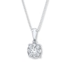 Thumbnail Image 1 of Previously Owned Diamond Necklace 1/3 ct tw Round-Cut 10K White Gold