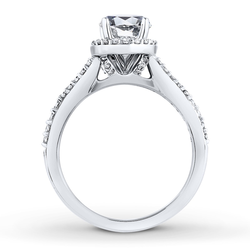 Main Image 2 of Previously Owned Diamond Engagement Ring Setting 1/2 ct tw 14K White Gold