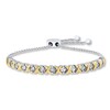 Thumbnail Image 1 of Previously Owned Bolo Bracelet 1/8 ct tw Diamonds Sterling Silver/10K Yellow Gold
