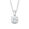Thumbnail Image 1 of Previously Owned Diamond Necklace 1/2 ct tw Round-cut 10K White Gold