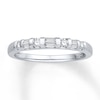 Thumbnail Image 1 of Previously Owned Diamond Anniversary Band 1/4 ct tw Round/Baguette 14K White Gold