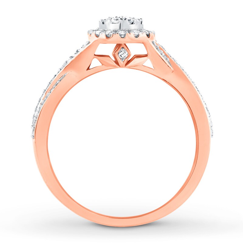 Main Image 2 of Previously Owned Diamond Promise Ring 3/8 ct tw Round 10K Rose Gold