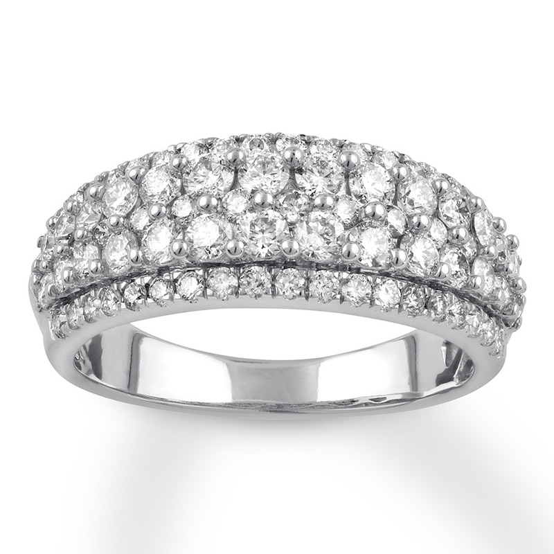 Main Image 1 of Previously Owned Diamond Anniversary Band 1 carat tw Round 14K White Gold