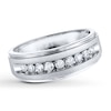Thumbnail Image 1 of Previously Owned Men's Diamond Weddng Band 1/2 ct tw Round-cut 10K White Gold