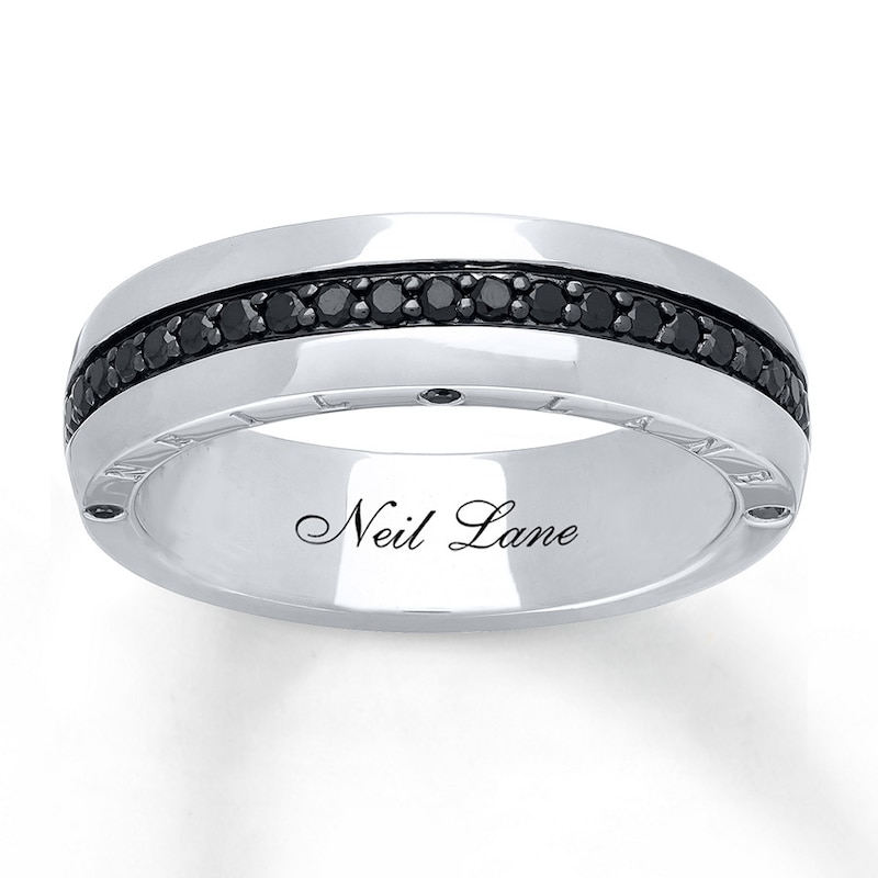 Main Image 1 of Previously Owned Neil Lane Men's Ring 3/8 ct tw Black Diamonds 14K Gold, 6mm