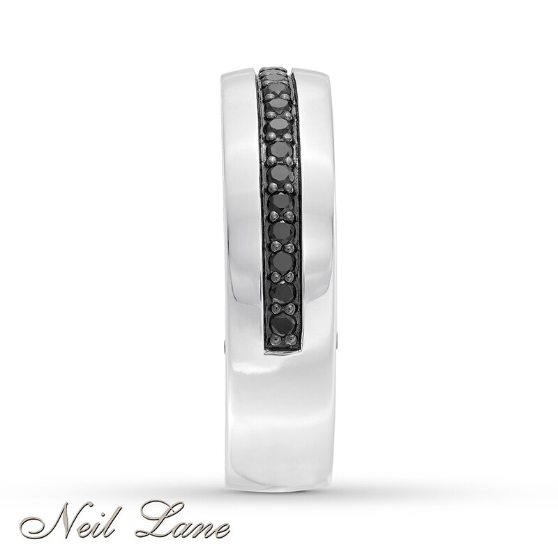 Main Image 3 of Previously Owned Neil Lane Men's Ring 3/8 ct tw Black Diamonds 14K Gold, 6mm