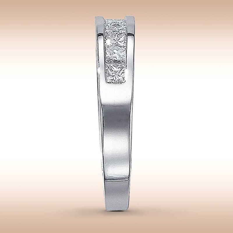 Main Image 3 of Previously Owned Diamond Anniversary Band 1 ct tw Princess-cut 14K White Gold