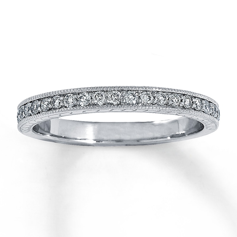 Main Image 1 of Previously Owned Women's Diamond Band 1/4 ct tw Round-Cut 14K White Gold