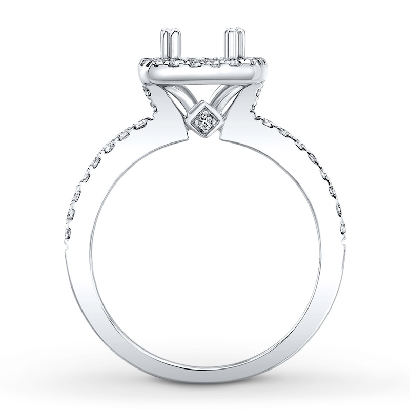 Main Image 2 of Previously Owned Diamond Ring Setting 1/3 ct tw Round-cut 14K White Gold