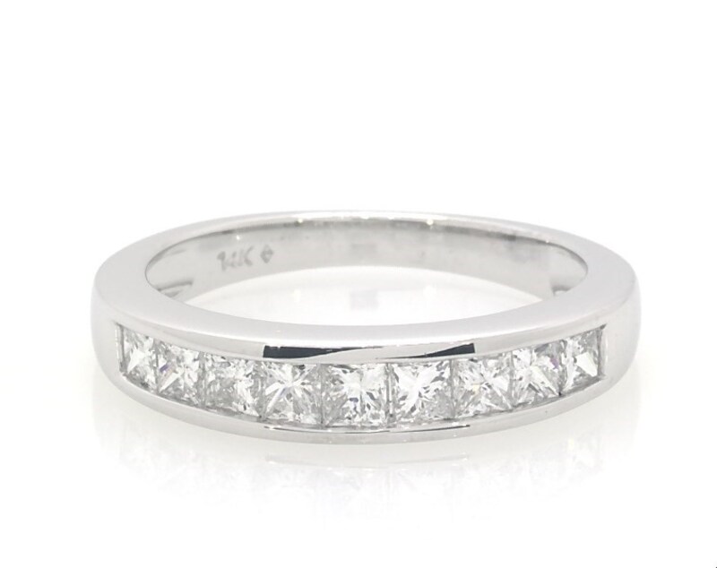 Previously Owned Princess-Cut Diamond Anniversary Ring 7/8 ct tw 14K White Gold