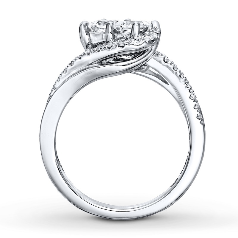 Main Image 2 of Previously Owned Ever Us Two-Stone Ring 1 ct tw Diamonds 14K White Gold