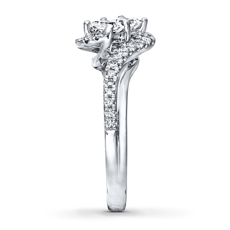Main Image 3 of Previously Owned Ever Us Two-Stone Ring 1 ct tw Diamonds 14K White Gold