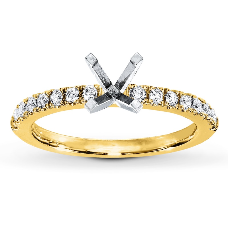 Main Image 1 of Previously Owned Diamond Ring Setting 1/5 ct tw Round-cut 14K Yellow Gold