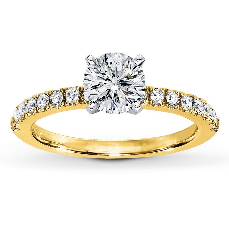 Main Image 3 of Previously Owned Diamond Ring Setting 1/5 ct tw Round-cut 14K Yellow Gold