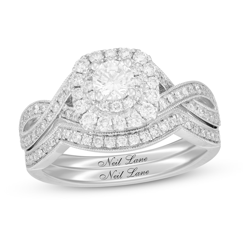 Previously Owned Neil Lane Bridal Set 7/8 ct tw Diamonds 14K White Gold