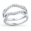 Thumbnail Image 1 of Previously Owned Diamond Enhancer Ring 1/5 ct tw Round-cut 14K White Gold