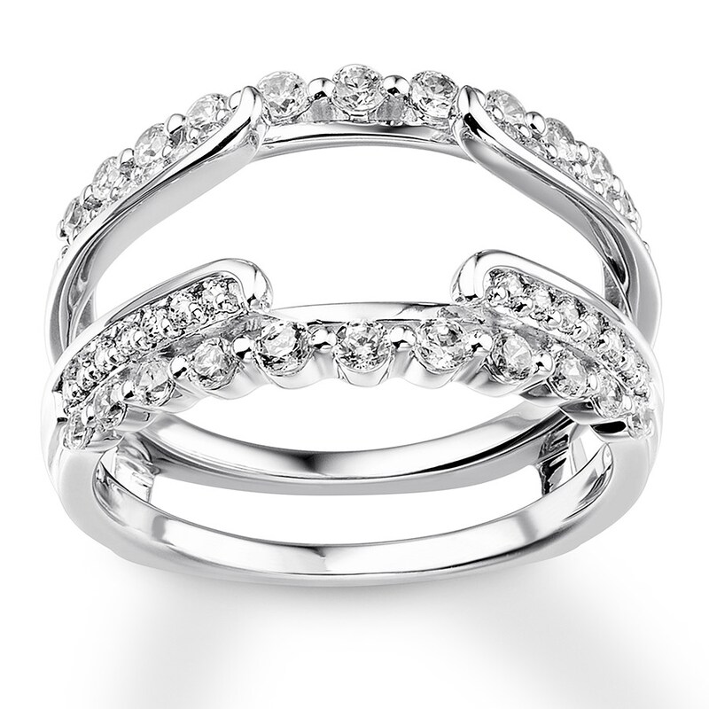 Main Image 1 of Previously Owned Diamond Enhancer Ring 3/4 ct tw Round-cut 14K White Gold